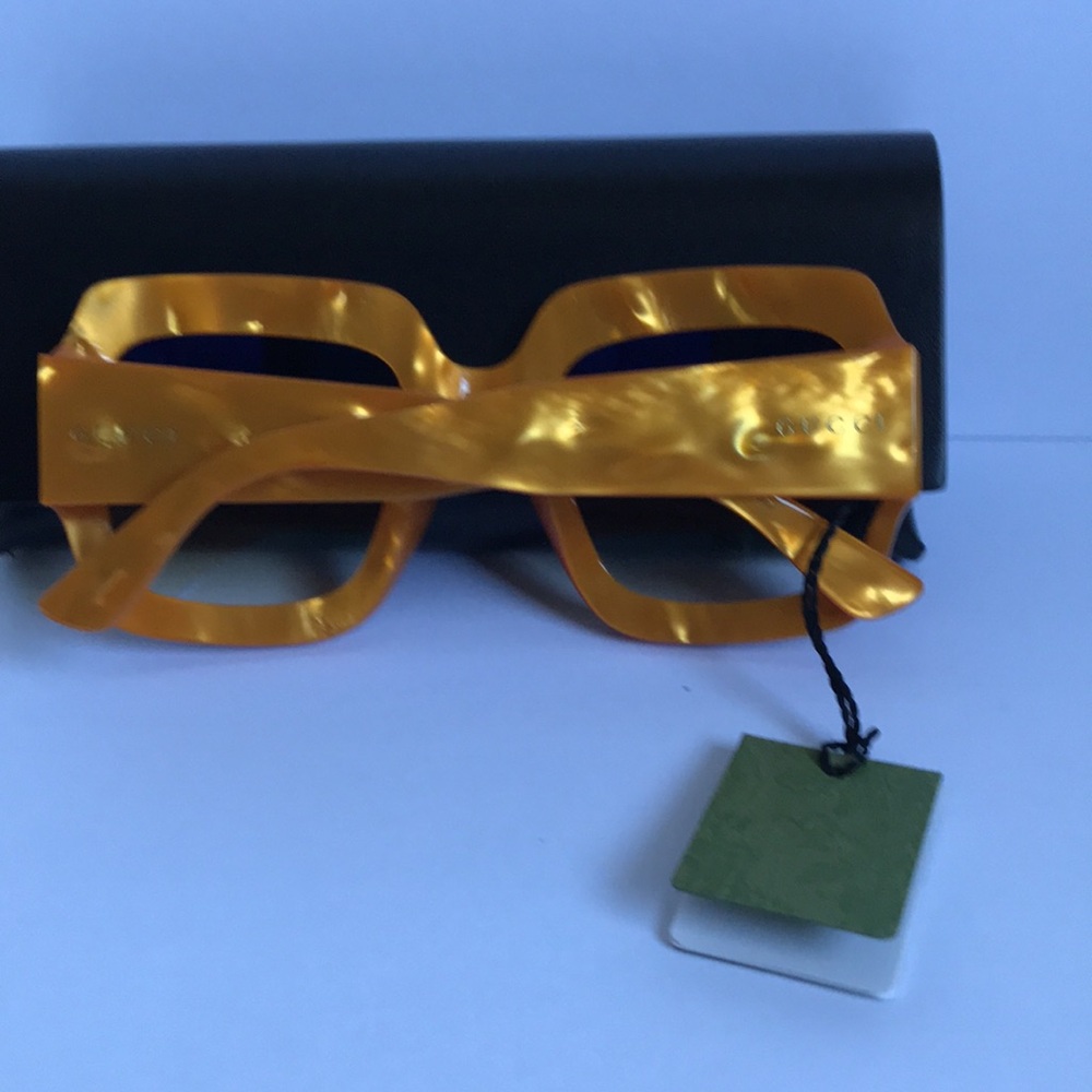 Gucci Women's Oversized Square Sunglasses - Amber - Picture 16 of 16
